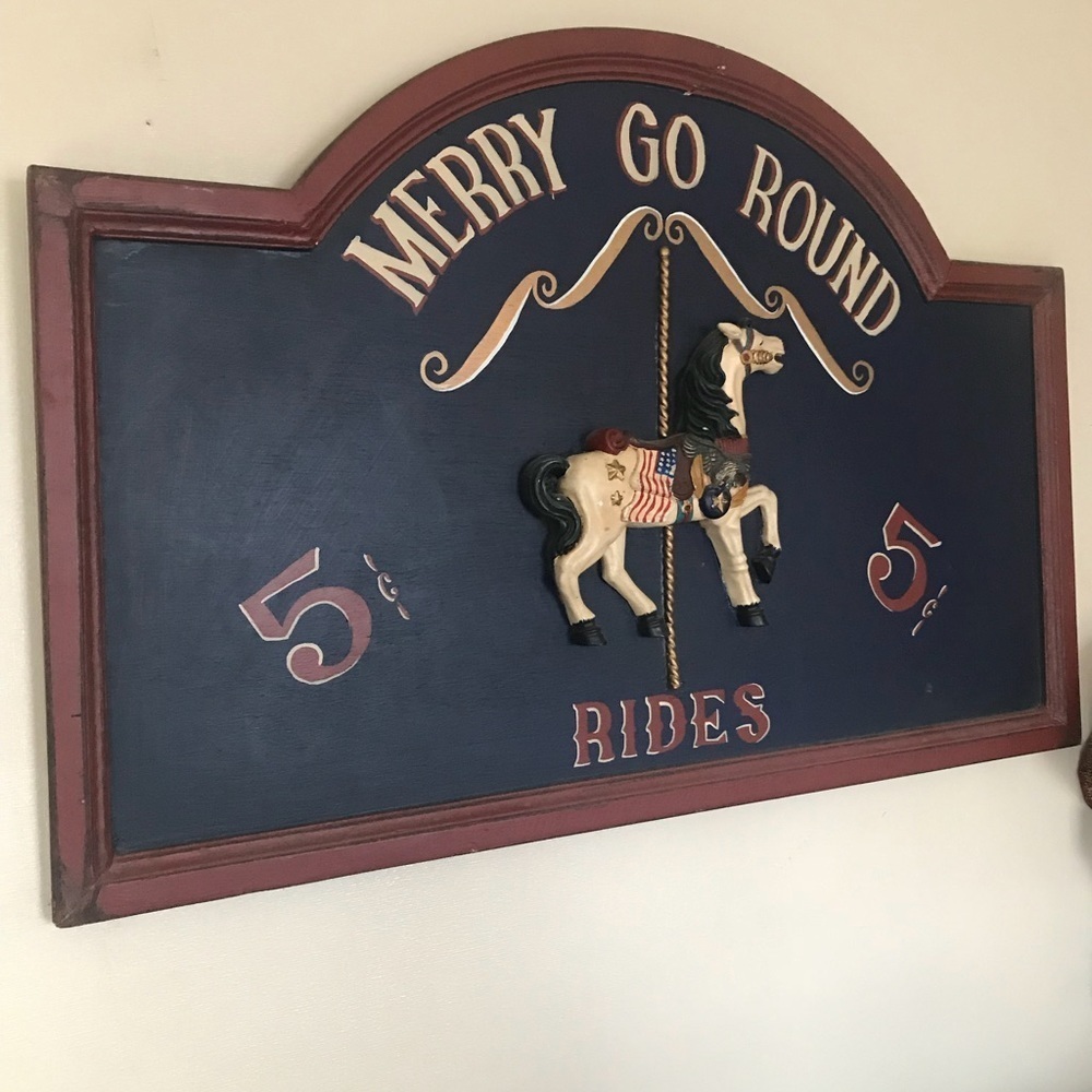Rare Vintage Carousel Horse Large Picture